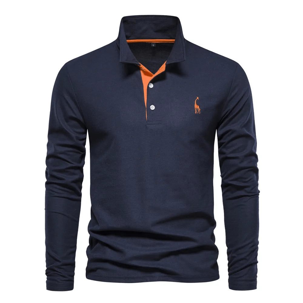 Heren Polo Shirt Met Lange Mouwen | Simran 5