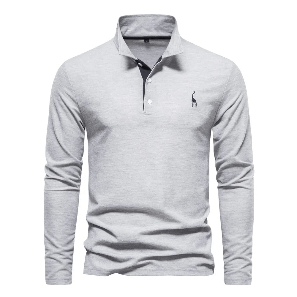 Heren Polo Shirt Met Lange Mouwen | Simran 6