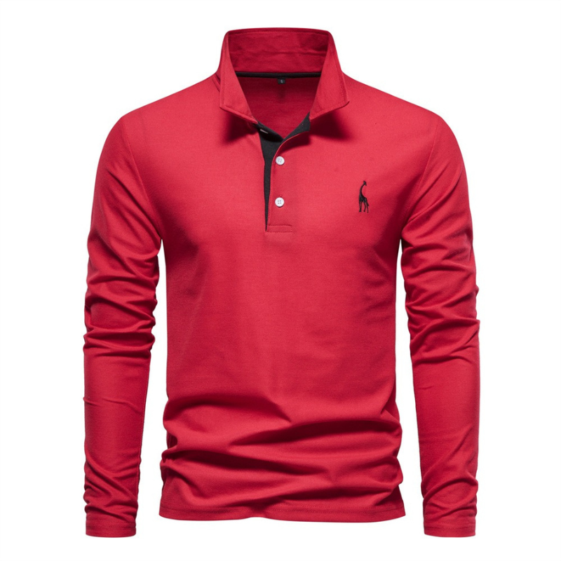 Heren Polo Shirt Met Lange Mouwen | Simran 7