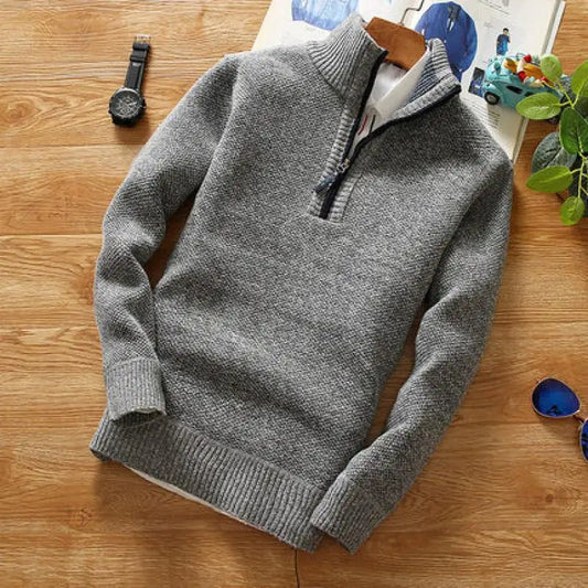 Heren Trui | Gebreide Half-Zip Kraag 0