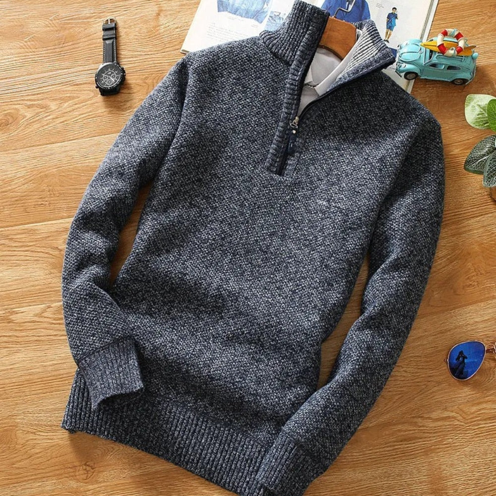 Heren Trui | Gebreide Half-Zip Kraag 1