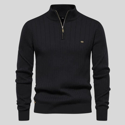 Heren Trui | Half Zip Ribbelstructuur Opstaande Kraag 3
