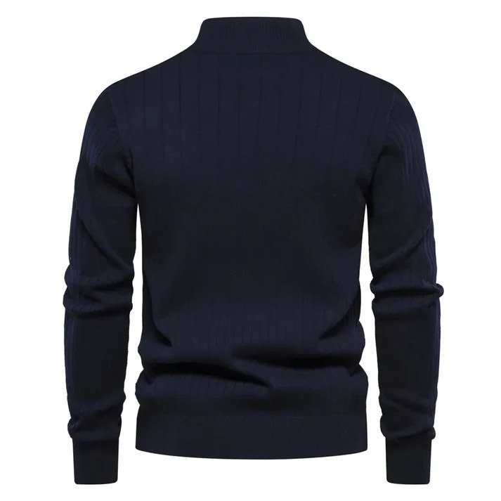 Heren Trui | Half Zip Ribbelstructuur Opstaande Kraag 4