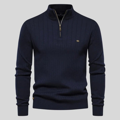 Heren Trui | Half Zip Ribbelstructuur Opstaande Kraag 5