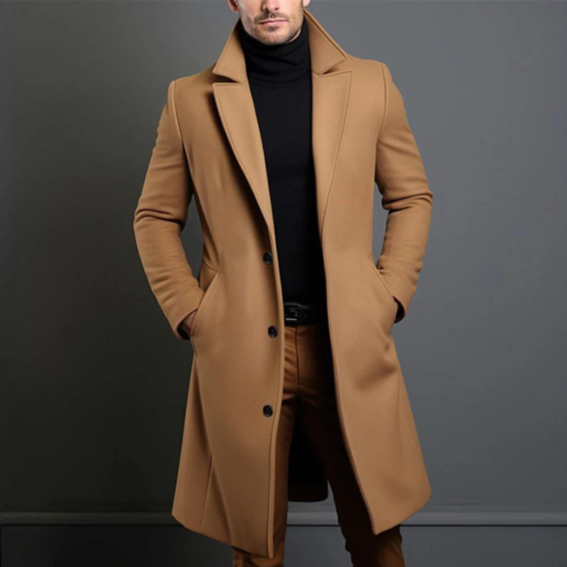Heren Winterjas | Slanke Fit Lange Jas 1