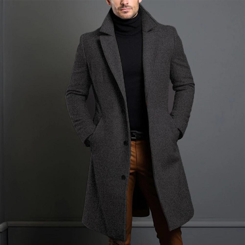 Heren Winterjas | Slanke Fit Lange Jas 2