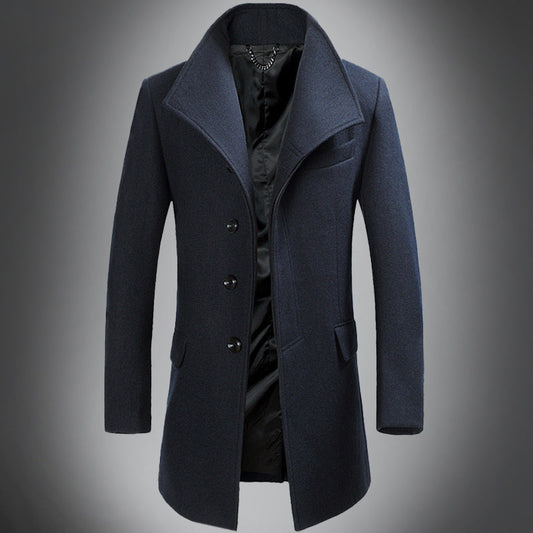 Heren Wol Overjas | Slim Fit Enkelsluiting met Reverskraag 0