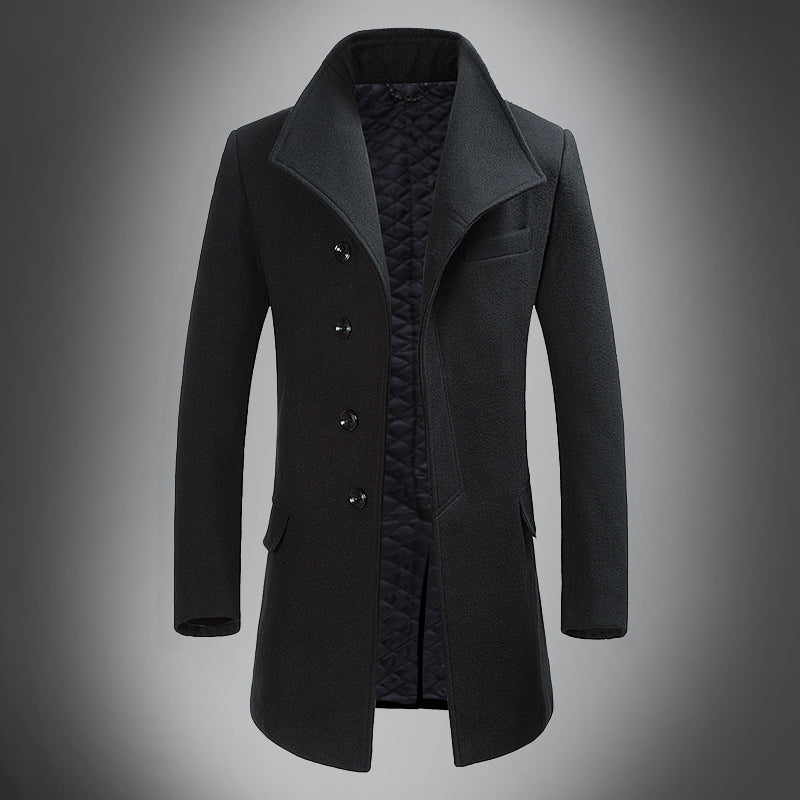 Heren Wol Overjas | Slim Fit Enkelsluiting met Reverskraag 1