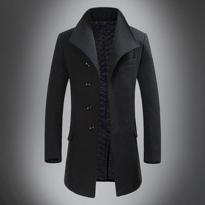 Heren Wol Overjas | Slim Fit Enkelsluiting met Reverskraag 1
