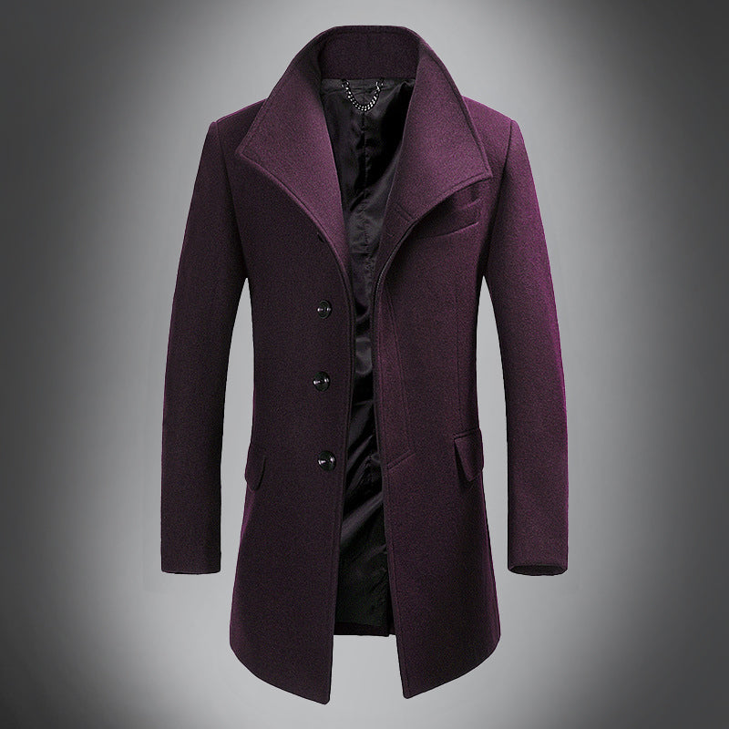 Heren Wol Overjas | Slim Fit Enkelsluiting met Reverskraag 2