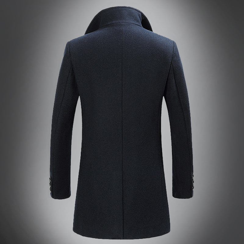 Heren Wol Overjas | Slim Fit Enkelsluiting met Reverskraag 4