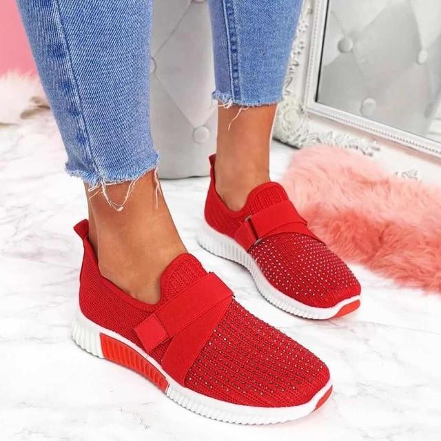 Dames Comfortabele Slip-On Sneakers met Klittenband en Ademend Ontwerp | Casual Schoenen voor Dagelijks Gebruik-5