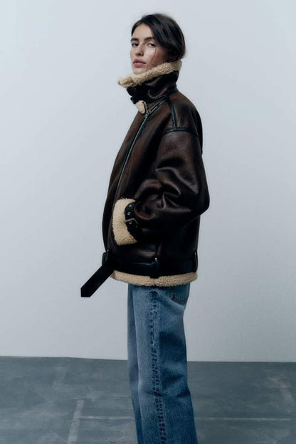 Karina | Jas met Revers van Kunstmateriaal 2