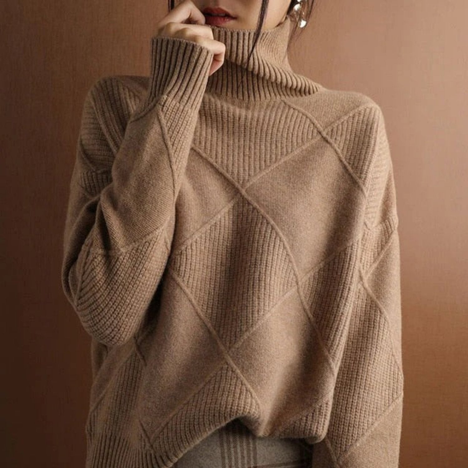 Klassieke Dames Coltrui | Katoenen Herfst/Winter Trui 4