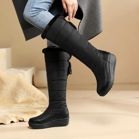 Kniehoge Dames Winterlaarzen met Bontvoering | Warm en Comfortabel 0