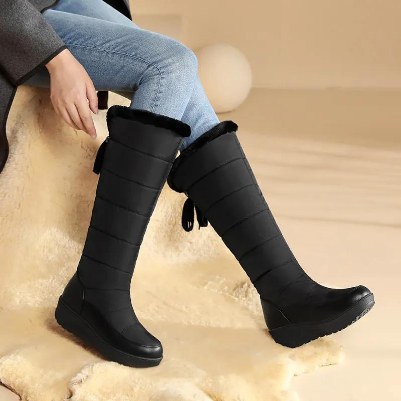 Kniehoge Dames Winterlaarzen met Bontvoering | Warm en Comfortabel 1