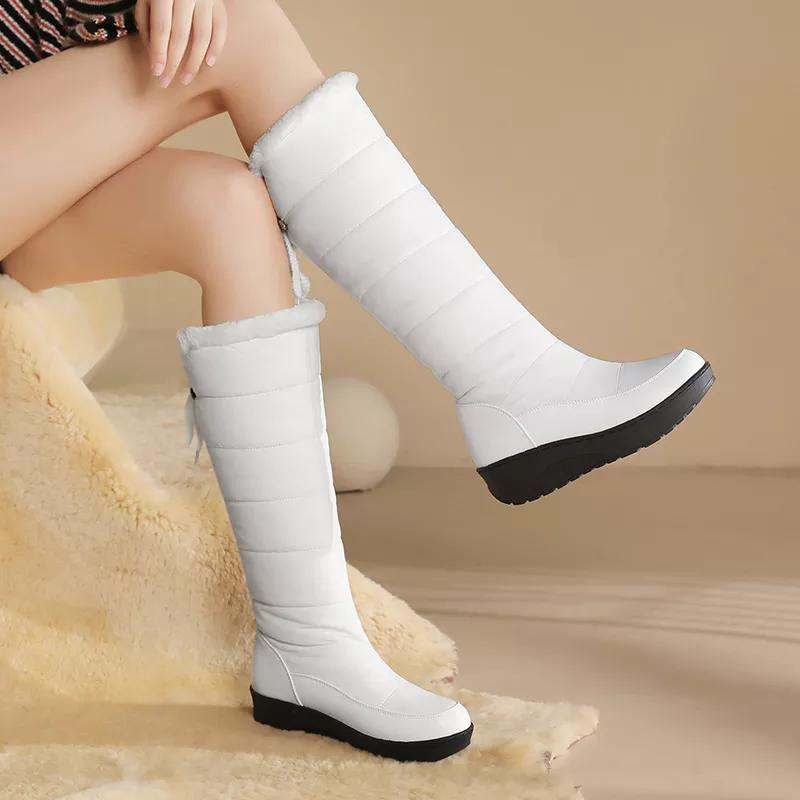 Kniehoge Dames Winterlaarzen met Bontvoering | Warm en Comfortabel 9