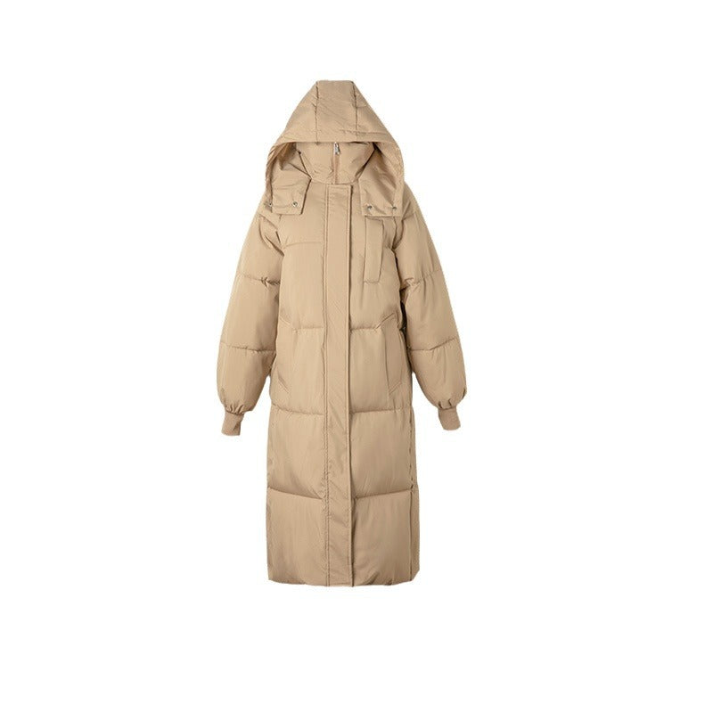 Lange Puffer Trenchcoat Dames | Gewatteerd met Capuchon 4