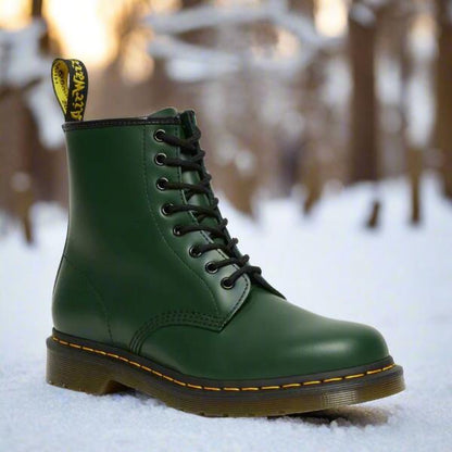 Leren Enkellaarzen Dames | Robuuste Veterboots 4