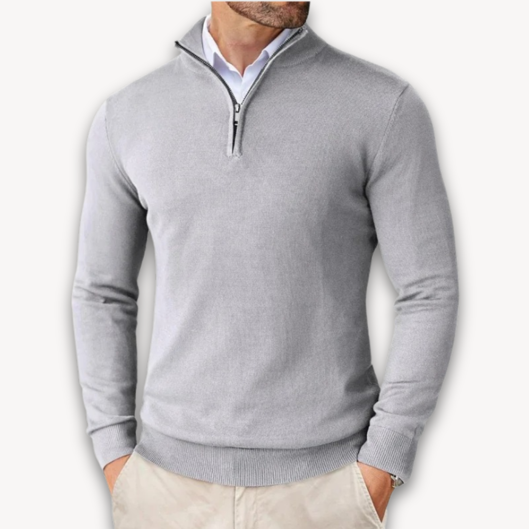 Lichtgewicht Katoenen Trui | Heren Quarter-Zip 6