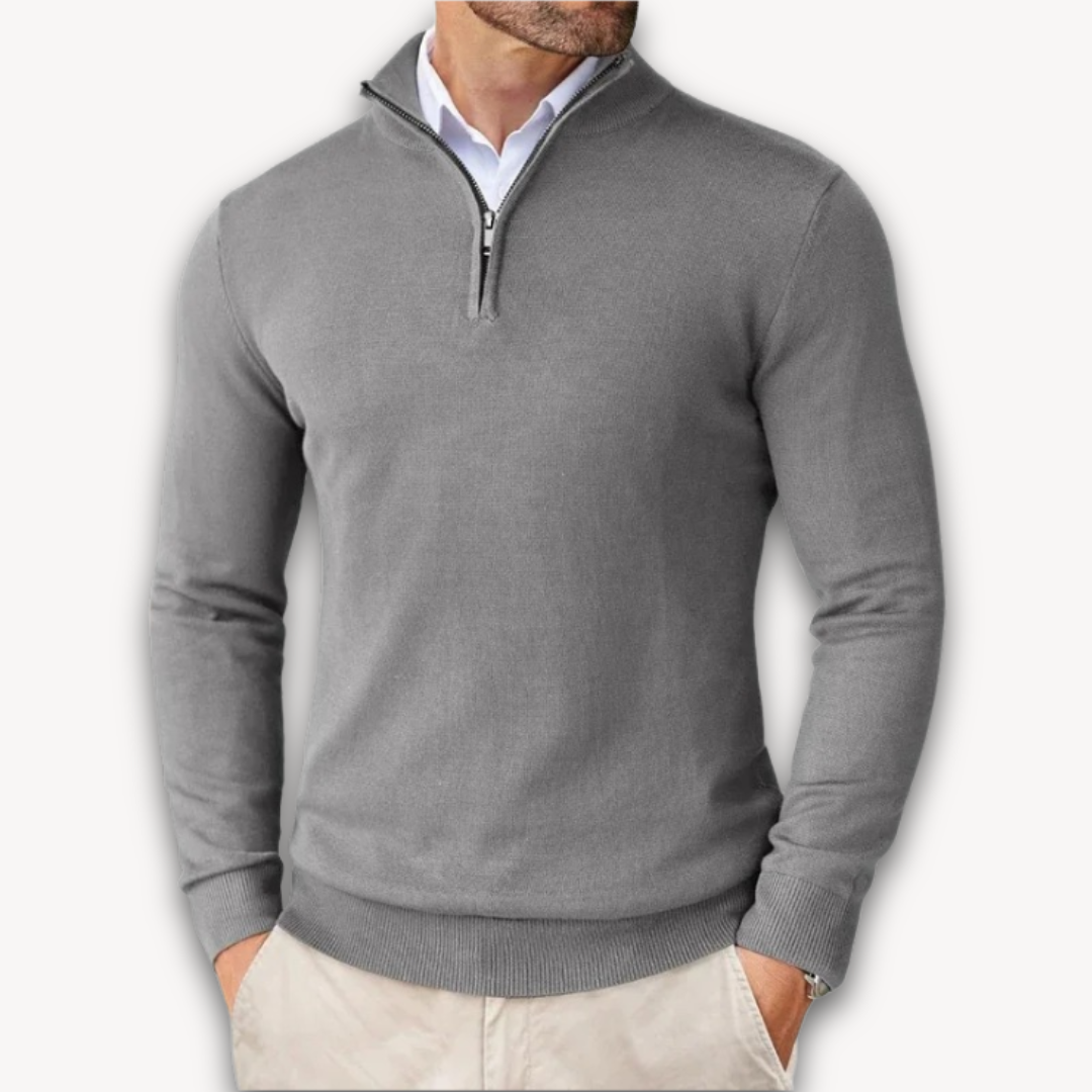 Lichtgewicht Katoenen Trui | Heren Quarter-Zip 7