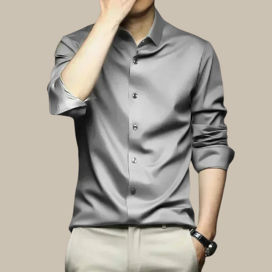 Luxe Zijde Shirt Heren | Elegante Casual Kleding 0