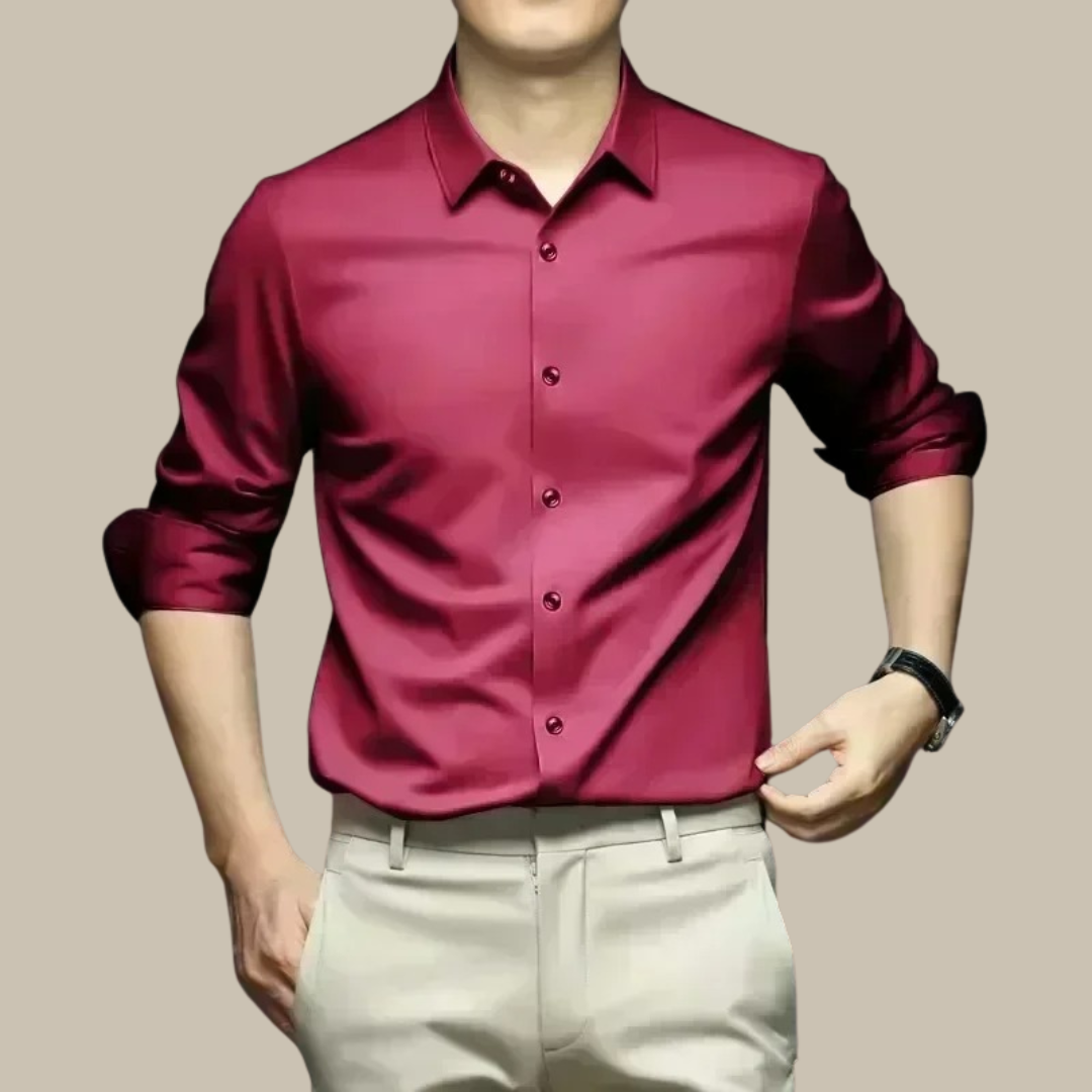Luxe Zijde Shirt Heren | Elegante Casual Kleding 1