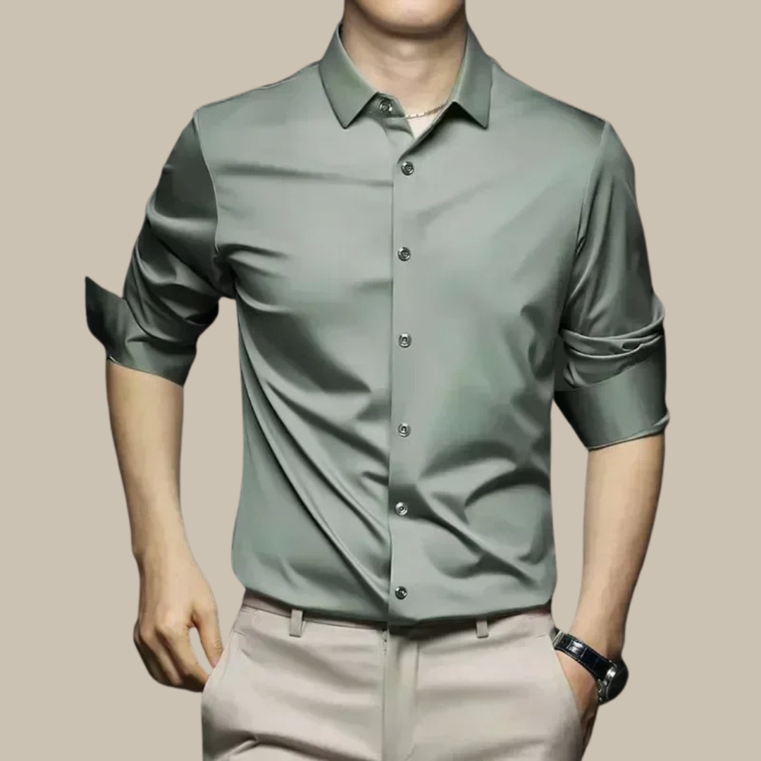 Luxe Zijde Shirt Heren | Elegante Casual Kleding 2