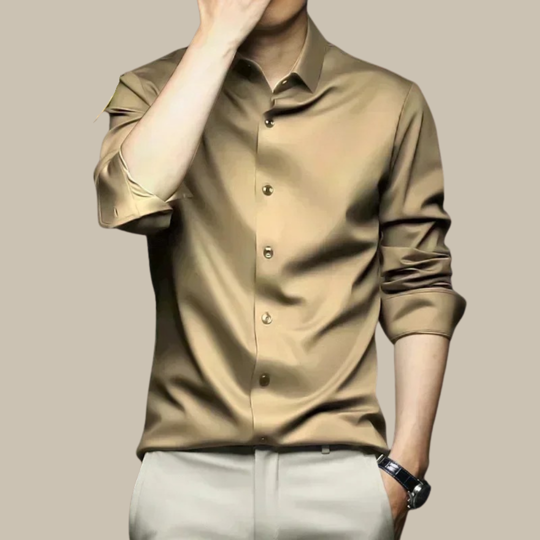 Luxe Zijde Shirt Heren | Elegante Casual Kleding 4