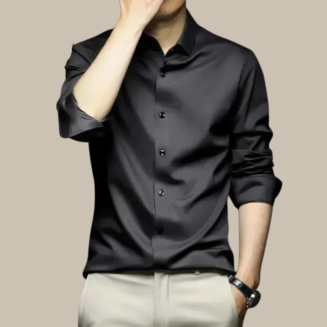 Luxe Zijde Shirt Heren | Elegante Casual Kleding 8