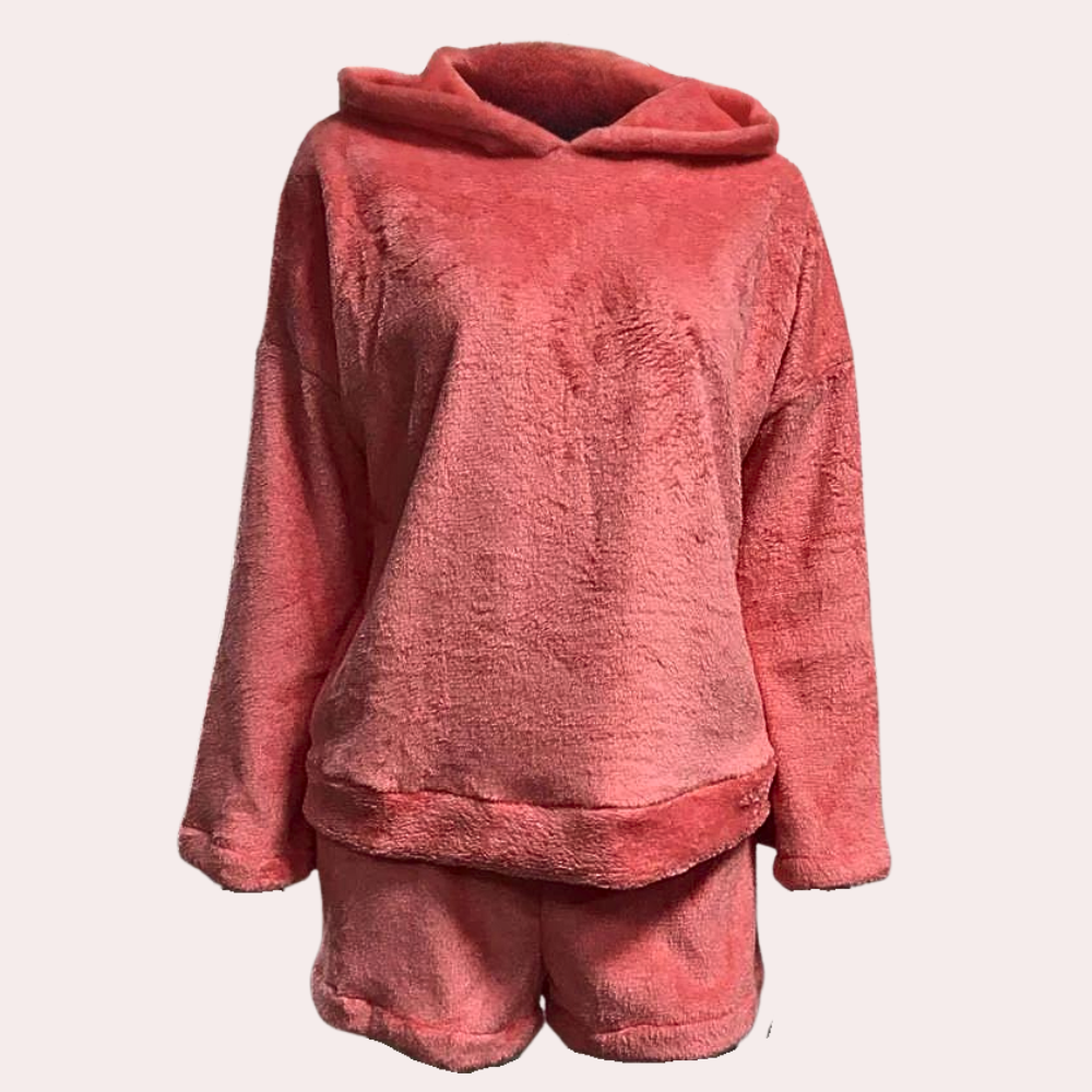 Meow | Fleece Lounge Pyjama Set Dames met Capuchon 1