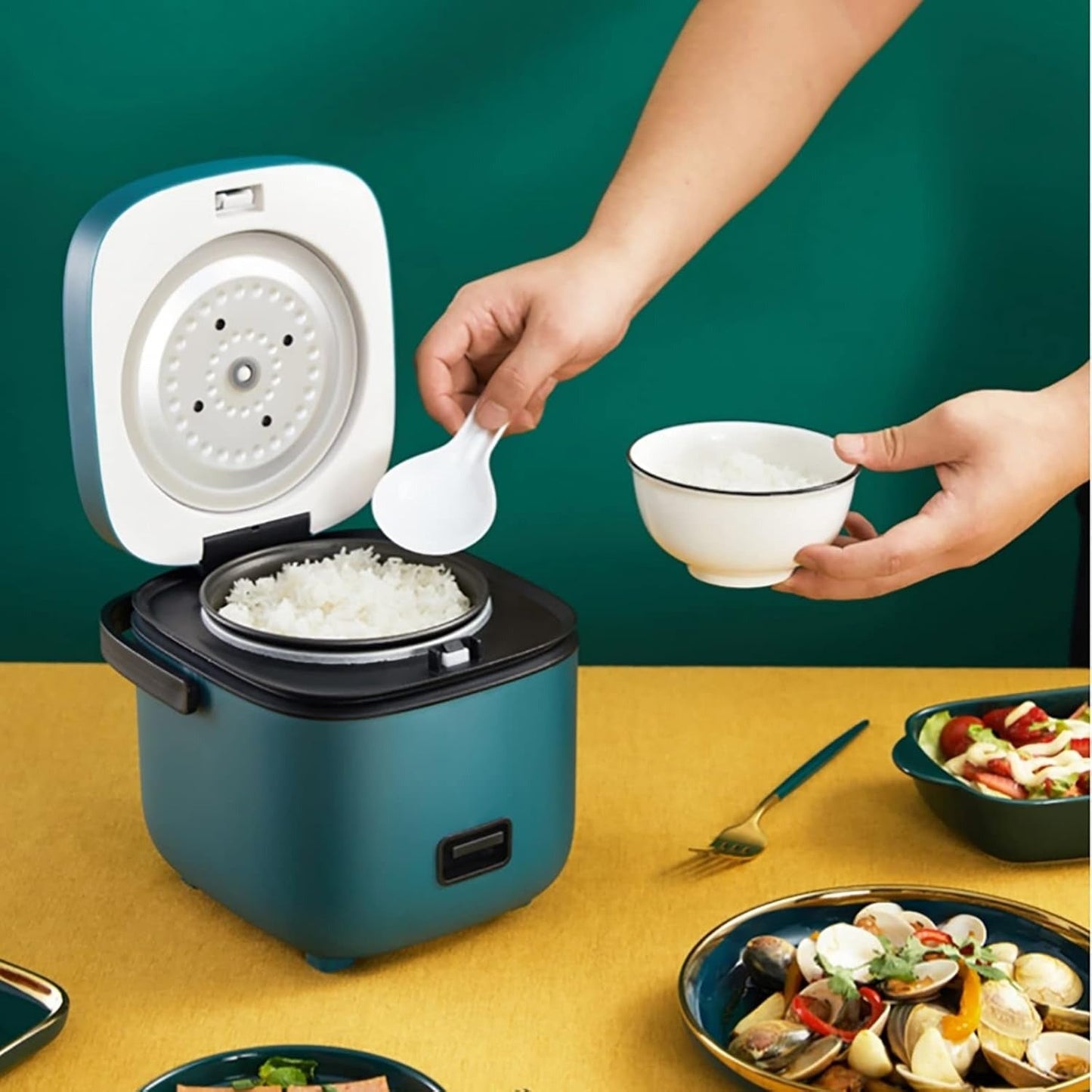 Mini Rijstkoker | Multifunctionele 1,2L Rijststomer voor 1-2 Personen 2