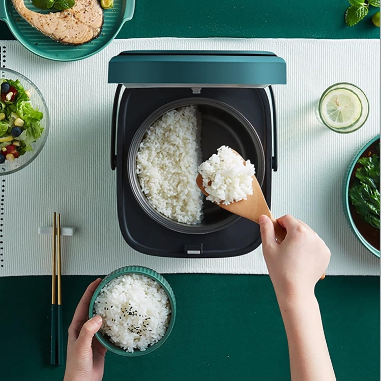 Mini Rijstkoker | Multifunctionele 1,2L Rijststomer voor 1-2 Personen 3