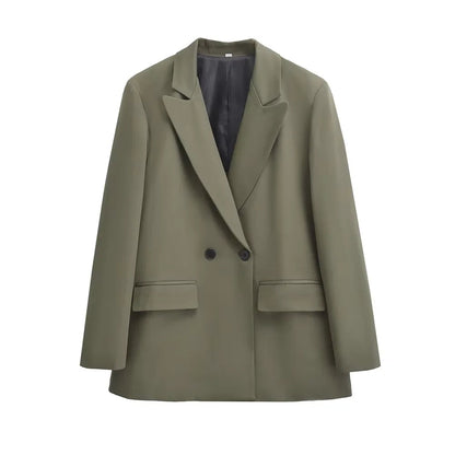 Minimalistische Dames Blazer | Gestructureerd Met Dubbele Knoopsluiting 0