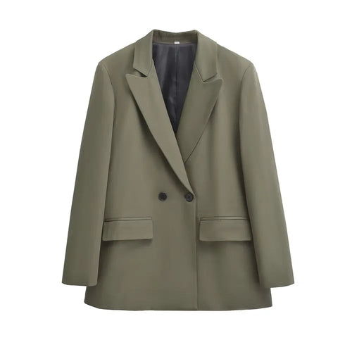 Minimalistische Dames Blazer | Gestructureerd Met Dubbele Knoopsluiting 0