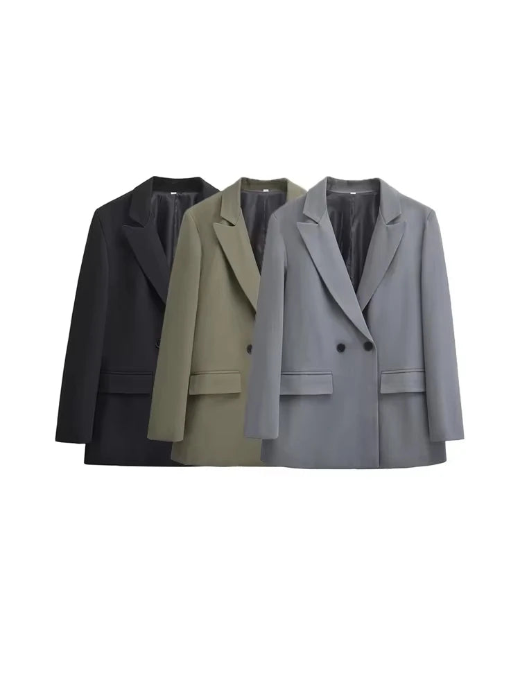 Minimalistische Dames Blazer | Gestructureerd Met Dubbele Knoopsluiting 1