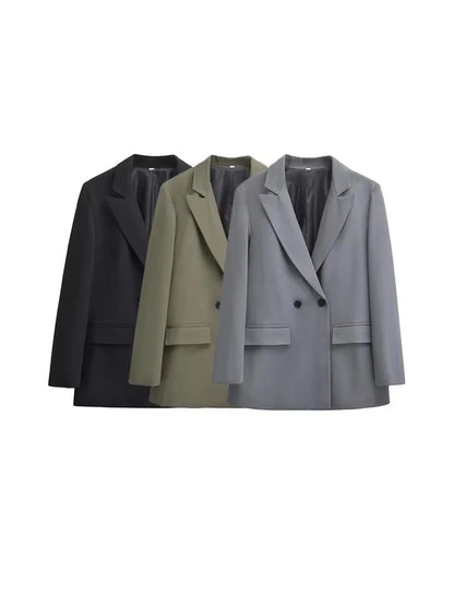 Minimalistische Dames Blazer | Gestructureerd Met Dubbele Knoopsluiting 1