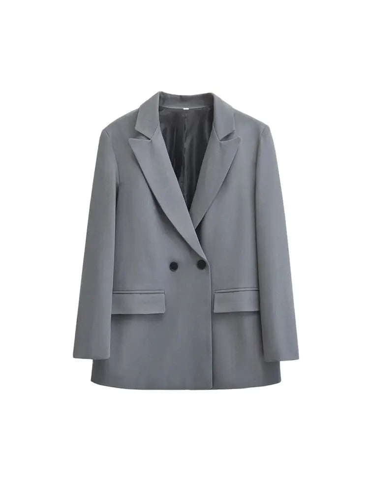 Minimalistische Dames Blazer | Gestructureerd Met Dubbele Knoopsluiting 2