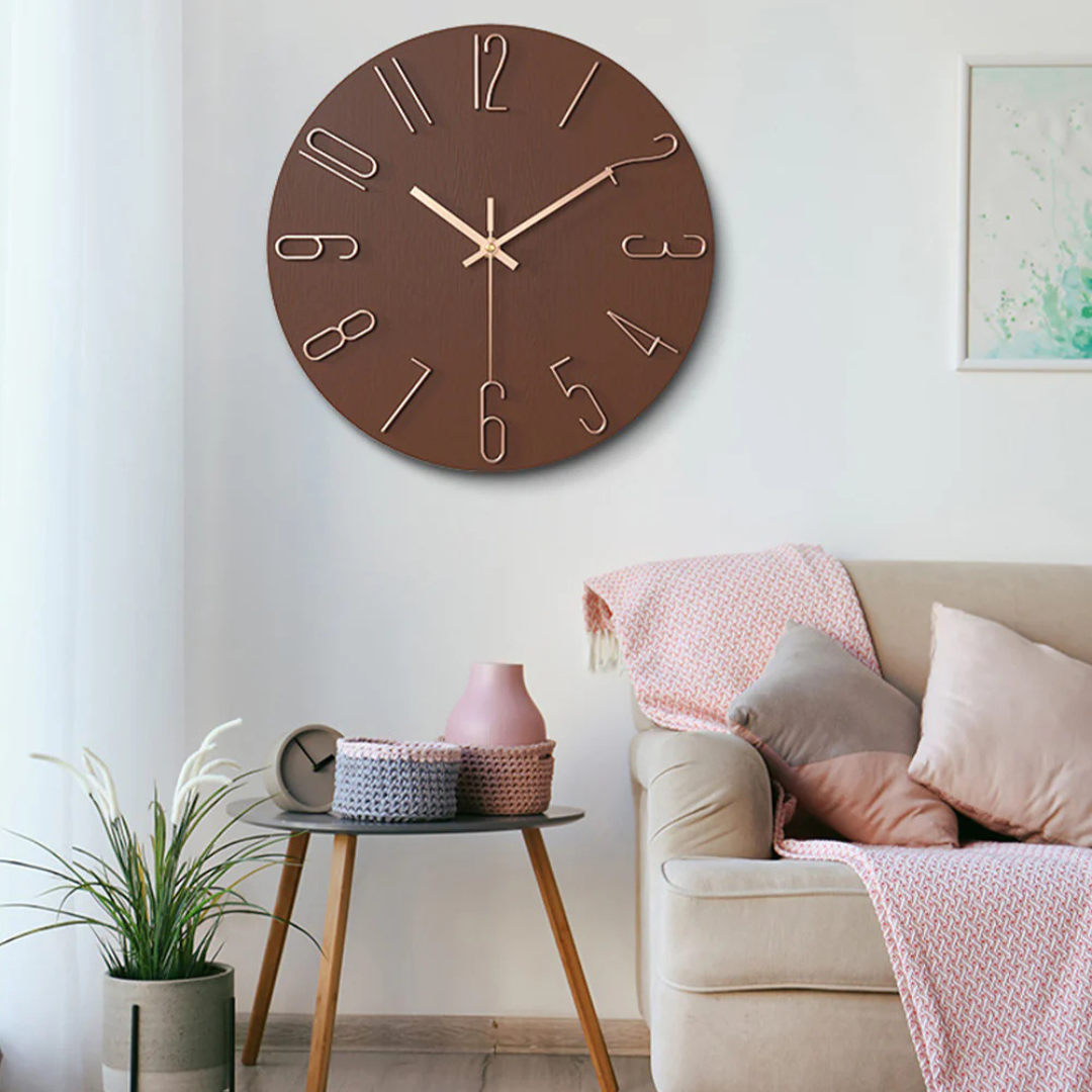 Minimalistische Wandklok | Grote Wanddecoratie 30 cm 4