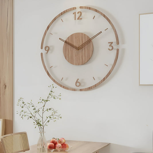 Moderne Houten Wandklok | Stijlvolle Muurdecoratie 0