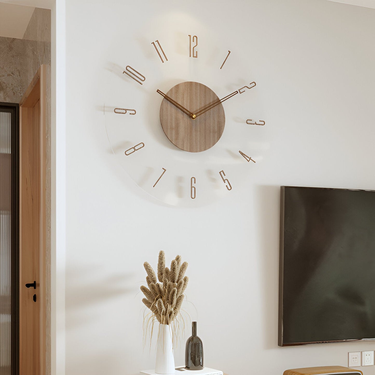 Moderne Houten Wandklok | Stijlvolle Muurdecoratie 9