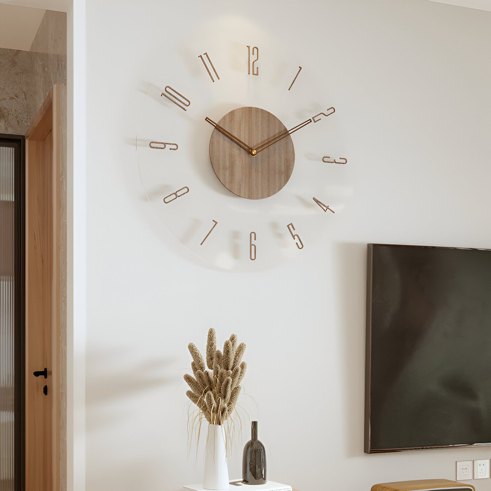 Moderne Houten Wandklok | Stijlvolle Muurdecoratie 9
