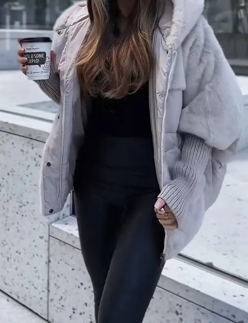 Multicolor Winterjas Dames | Warme Lange Winterjas 0