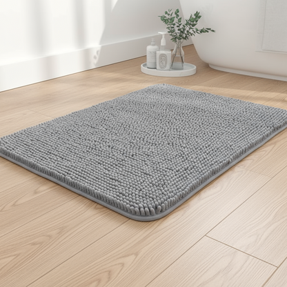 Myxes Badmat Antislip | Sneldrogend Badkamermat Grijs 50x80cm 2