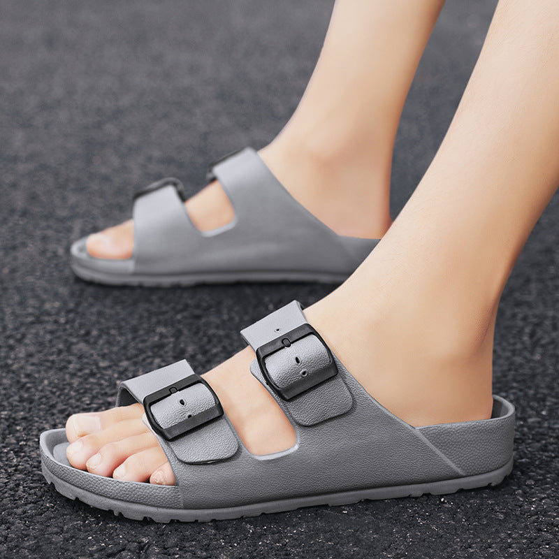 Stijlvolle Heren Sandalen met Verstelbare Gesp en Dikke Zool | Casual Open Teen Sandaal voor Lente/Zomer-3