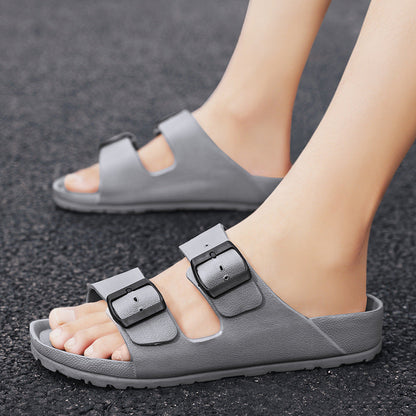 Stijlvolle Heren Sandalen met Verstelbare Gesp en Dikke Zool | Casual Open Teen Sandaal voor Lente/Zomer-3