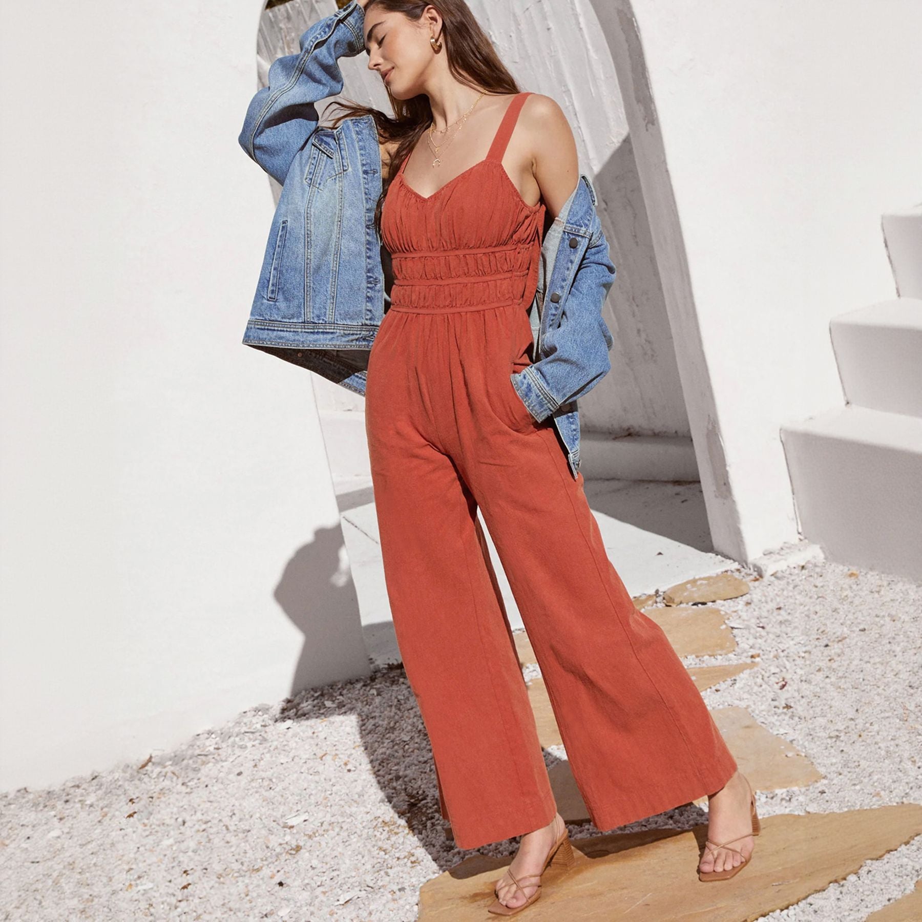 Stijlvolle Zwarte Jumpsuit Dames van Katoenen Linnen met Brede Benen en Elastische Taille | Feestelijke Outfit voor Lente en Zomer-3