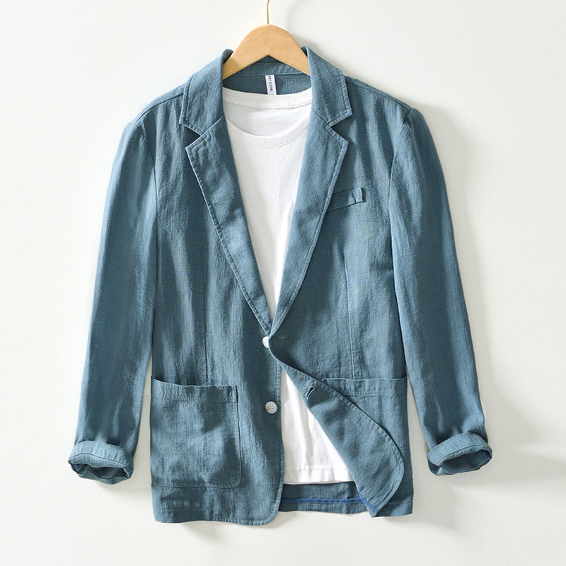 Variant image for Stijlvolle Heren Blazer van Katoen-Linnenmix met Ontspannen Pasvorm | Ideaal voor Lente en Zomer-9