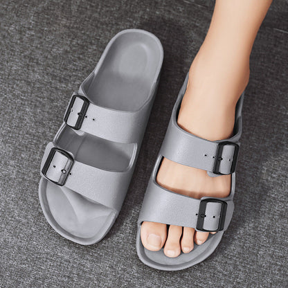 Stijlvolle Heren Sandalen met Verstelbare Gesp en Dikke Zool | Casual Open Teen Sandaal voor Lente/Zomer-5