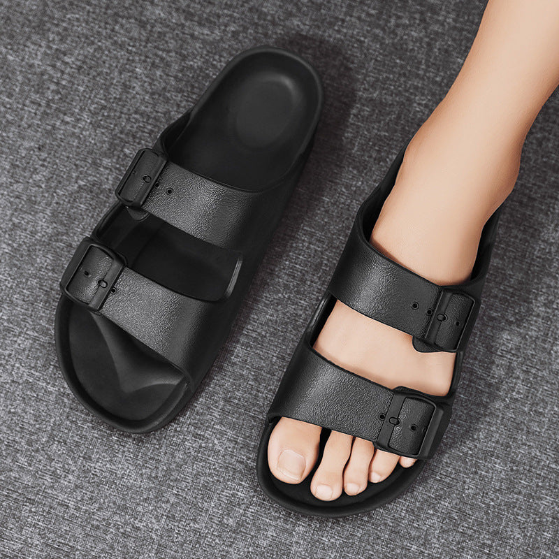 Stijlvolle Heren Sandalen met Verstelbare Gesp en Dikke Zool | Casual Open Teen Sandaal voor Lente/Zomer-4